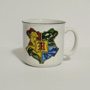 Silver Buffalo Harry Potter Hogwarts Logo Ceramic Camper Mug | 20 Ounces ~ EUC!